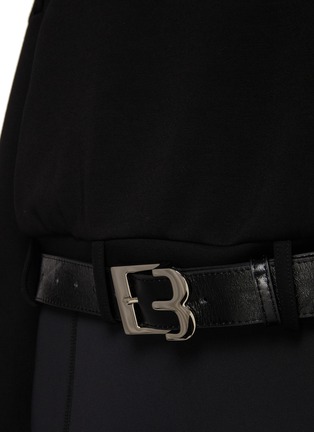  - BONBOM - Belted Hem Belt Loop Sleeve Hoodie