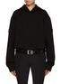 Main View - Click To Enlarge - BONBOM - Belted Hem Belt Loop Sleeve Hoodie