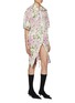 Detail View - Click To Enlarge - BONBOM - Convetible Sailor Collar Floral Silk Shirt Dress