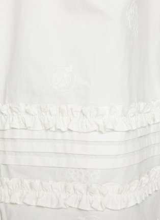  - FAFAMOON - Embroidered Drawstring Pullover Cotton Shirt