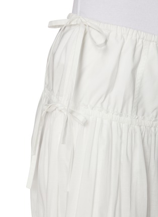  - FAFAMOON - Draped Tiered Cotton Midi Skirt