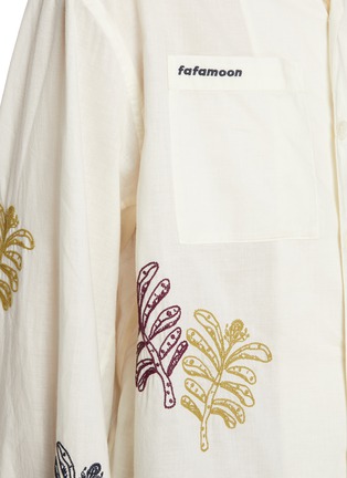  - FAFAMOON - Sheer Embroidered Cotton Shirt