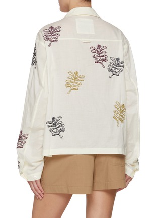 Back View - Click To Enlarge - FAFAMOON - Sheer Embroidered Cotton Shirt