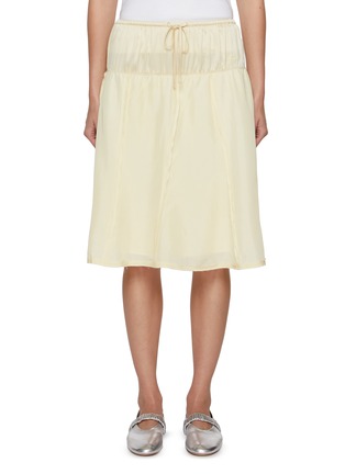 Main View - Click To Enlarge - FAFAMOON - Sheer Nylon Drawstring Midi Skirt