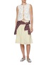 Figure View - Click To Enlarge - FAFAMOON - Sheer Nylon Drawstring Midi Skirt