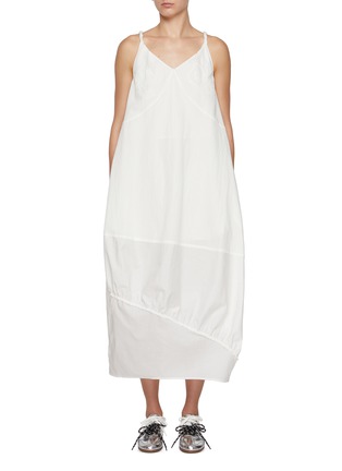 Main View - Click To Enlarge - FAFAMOON - Knot Patchwork Cotton Dress