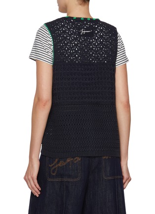 Back View - Click To Enlarge - FAFAMOON - Crocheted Knit Waistcoat