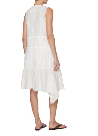 Back View - Click To Enlarge - FAFAMOON - Tiered Draped Cotton Dress
