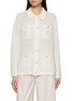 Main View - Click To Enlarge - CRUSH COLLECTION - Velvet Pointelle Lapel Cardigan