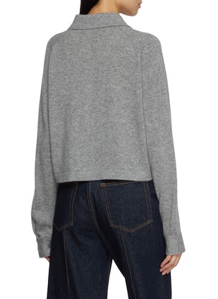 Back View - Click To Enlarge - CRUSH COLLECTION - Collared Cashmere Cardigan