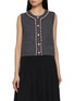 Main View - Click To Enlarge - CRUSH COLLECTION - Faux Pearl Trimmed Wool Cashmere Vest