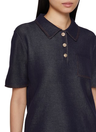  - CRUSH COLLECTION - Denim Look Polo Shirt