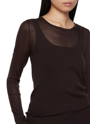  - CRUSH COLLECTION - Layered Crewneck Wool Top