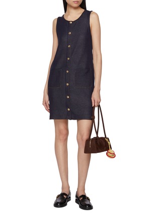 Figure View - Click To Enlarge - CRUSH COLLECTION - Denim Look Vest Dress