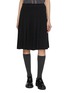 Main View - Click To Enlarge - CRUSH COLLECTION - Pleated Knee Length Wool Skirt