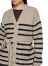  - CRUSH COLLECTION - Tweed Striped V-Neck Cardigan