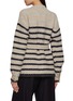 Back View - Click To Enlarge - CRUSH COLLECTION - Tweed Striped V-Neck Cardigan