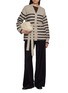 Figure View - Click To Enlarge - CRUSH COLLECTION - Tweed Striped V-Neck Cardigan