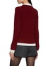 Back View - Click To Enlarge - CRUSH COLLECTION - Colourblock Cable Knit Polo Sweater