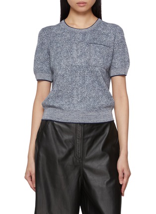 Main View - Click To Enlarge - CRUSH COLLECTION - Denim Look Crewneck T-Shirt