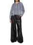Figure View - Click To Enlarge - CRUSH COLLECTION - Denim Look Hooded Cardigan