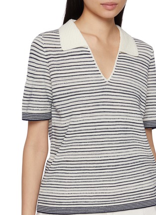  - CRUSH COLLECTION - Striped Wool Polo Shirt