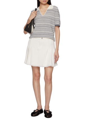 Figure View - Click To Enlarge - CRUSH COLLECTION - Striped Wool Polo Shirt