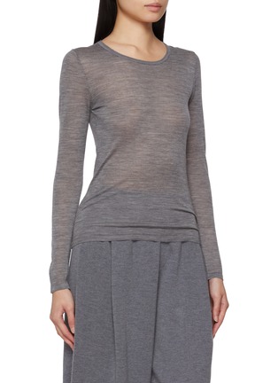 Detail View - Click To Enlarge - CRUSH COLLECTION - Layered Crewneck Wool Top