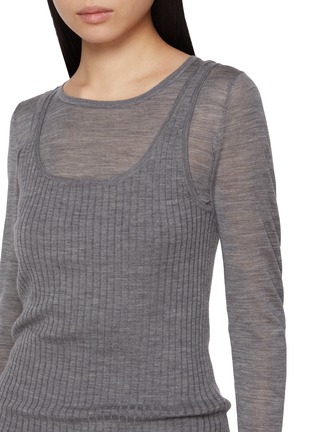 - CRUSH COLLECTION - Layered Crewneck Wool Top