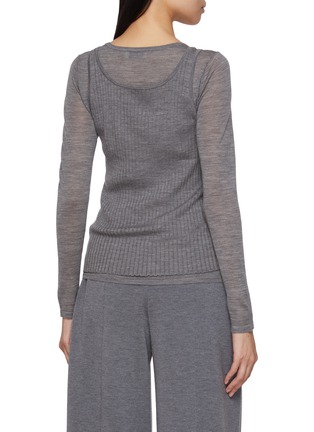 Back View - Click To Enlarge - CRUSH COLLECTION - Layered Crewneck Wool Top