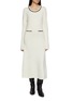 Main View - Click To Enlarge - CRUSH COLLECTION - Contrast Trim Wool Cashmere Maxi Dress