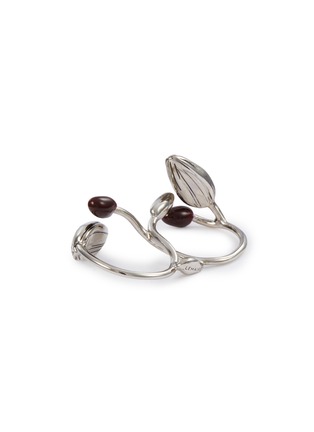 Detail View - Click To Enlarge - LEMAIRE - Girasol Silver Plated Brass Double Ring