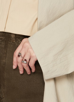 Figure View - Click To Enlarge - LEMAIRE - Girasol Silver Plated Brass Double Ring
