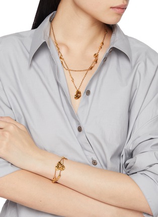 Front View - Click To Enlarge - LEMAIRE - Estampe Gold Plated Brass Bracelet