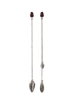Main View - Click To Enlarge - LEMAIRE - Asymmetric Brass Resin Drop Earrings