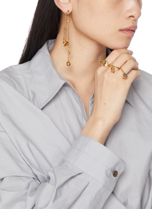 Front View - Click To Enlarge - LEMAIRE - Estampe Gold Plated Brass Earrings