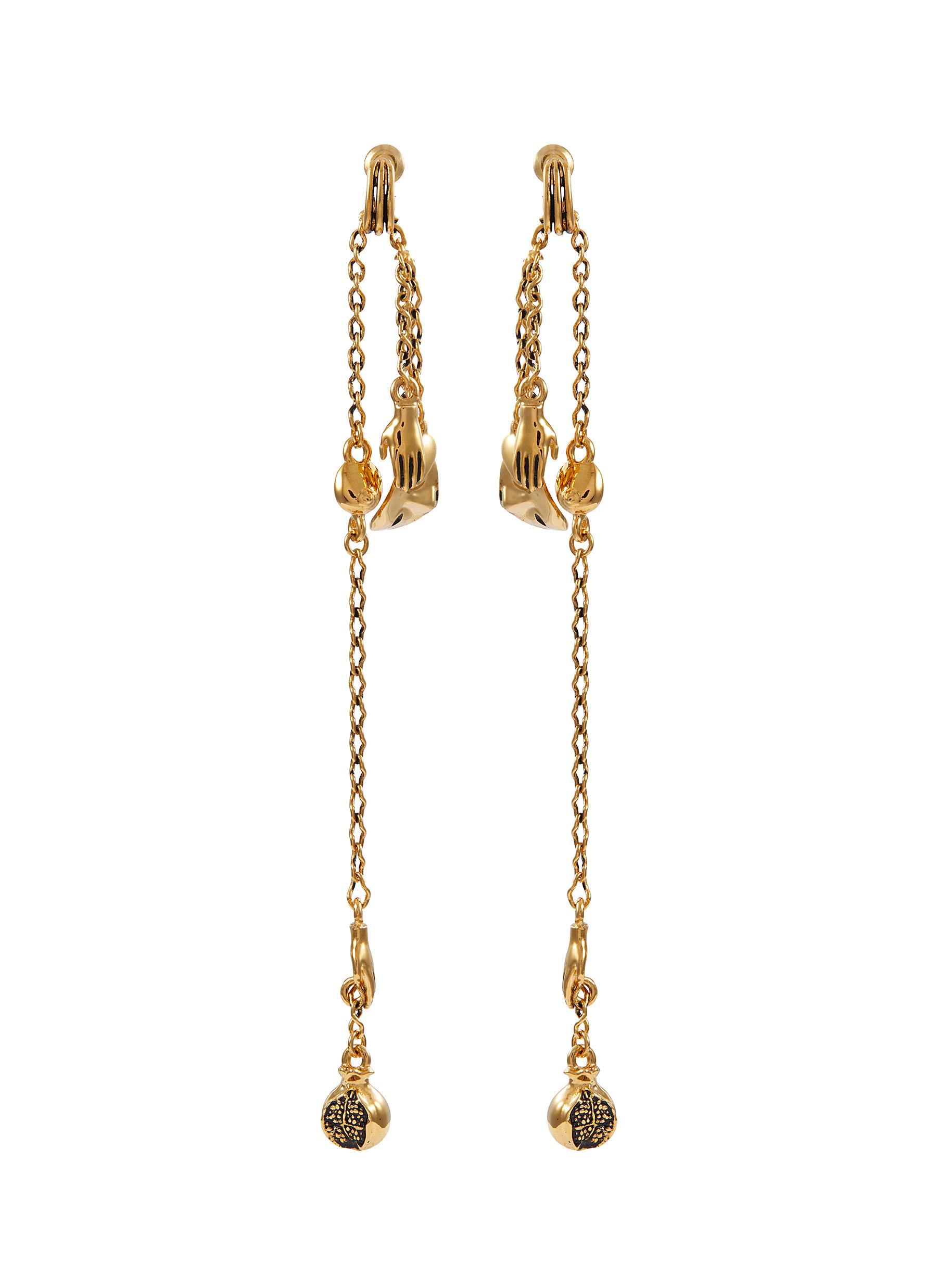 国内発送【LEMAIRE】Estampe◇ドロップ◇ピアス◇ゴールド Estampe drop earrings in gold - Lemaire | Mytheresa