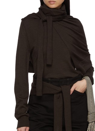 Figure View - Click To Enlarge - LEMAIRE - Trompe L'oeol Wool Blend Scarf