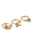 Main View - Click To Enlarge - LEMAIRE - Estampe Gold Plated Brass Ring — Set of 3