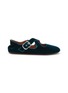 Main View - Click To Enlarge - ALAÏA - Criss Cross Velvet Ballerina Flats
