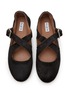 Detail View - Click To Enlarge - ALAÏA - Criss Cross Pony Hair Ballerina Flats