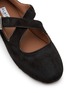 Detail View - Click To Enlarge - ALAÏA - Criss Cross Pony Hair Ballerina Flats