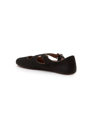  - ALAÏA - Criss Cross Pony Hair Ballerina Flats