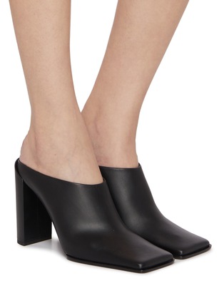 Figure View - Click To Enlarge - ALAÏA - Square 90 Leather Mules