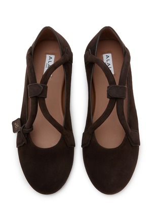 Detail View - Click To Enlarge - ALAÏA - Le Teckel Suede Ballerina Flats