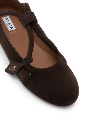 Detail View - Click To Enlarge - ALAÏA - Le Teckel Suede Ballerina Flats