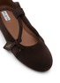 Detail View - Click To Enlarge - ALAÏA - Le Teckel Suede Ballerina Flats