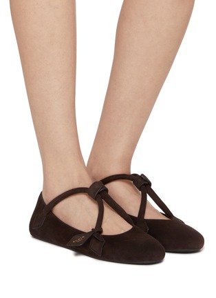 Figure View - Click To Enlarge - ALAÏA - Le Teckel Suede Ballerina Flats