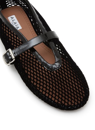 Detail View - Click To Enlarge - ALAÏA - La Ballerine Patent Mesh Mary Jane Flats