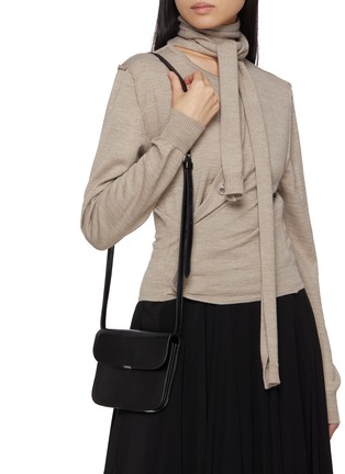 Figure View - Click To Enlarge - LEMAIRE - Soft Tab Wallet Leather Crossbody Bag